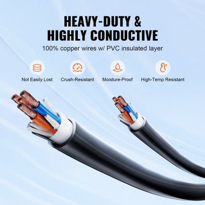 Heavy Duty RV Power Cod Amp NEMA Male Plug With LED Indicator Handle Adapter For Generators Campers 1