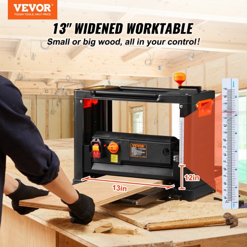 Benchtop Planer Dual Speed ThreeBlade Amp Motor With Extended Input Table 1