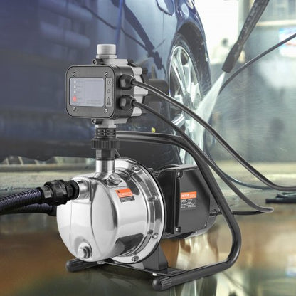 Portable Stainless Steel Jet Pump Shallow Well Pump GPH Head With Automatic Controller For Lawn Irr 5