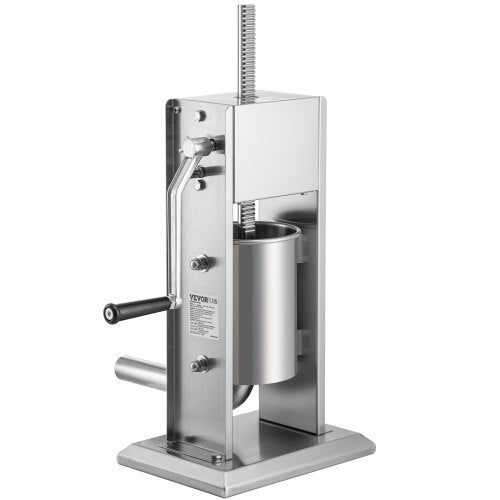 Two Speed Stainless Steel Vertical Sausage Stuffer Manual Sausage Maker With Stuffing Tubes And Sec 7