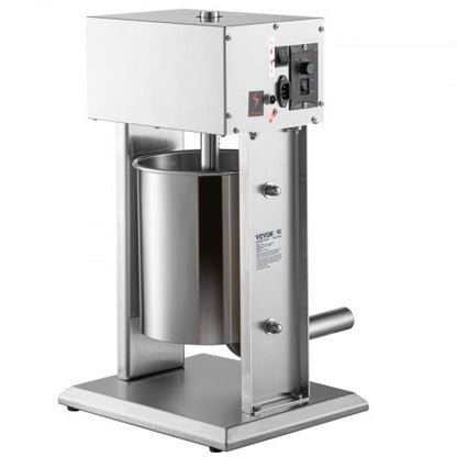 Electric Sausage Stuffer Vertical Stainless Steel Machine With Foot Pedal Stepless Speed Control St 10