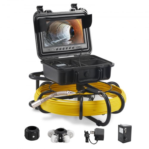 Sewer Camera, Semi Rigid Cable, Waterproof Inspection Camera with DVR and SD Card