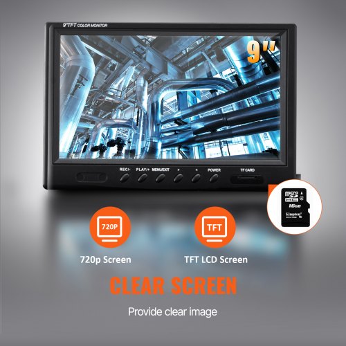 Sewer Camera Semi Rigid Cable Waterproof Inspection Camera With DVR And SD Card 2