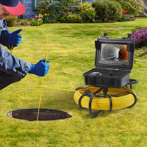 Sewer Camera Semi Rigid Cable Waterproof Inspection Camera With DVR And SD Card 5