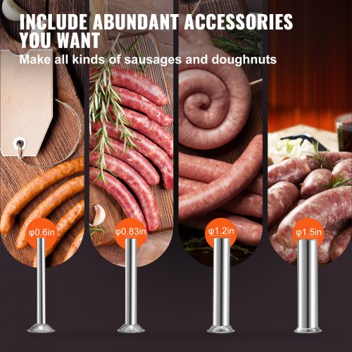 Vertical Manual Sausage Stuffer Stainless Steel Sausage Filling Machine With Tubes Suction Base 2