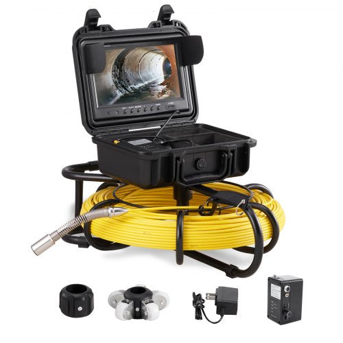 Sewer Camera with DVR Function Waterproof, SD Card for Pipeline Inspection Home Sewer Line Duct Drain Pipe