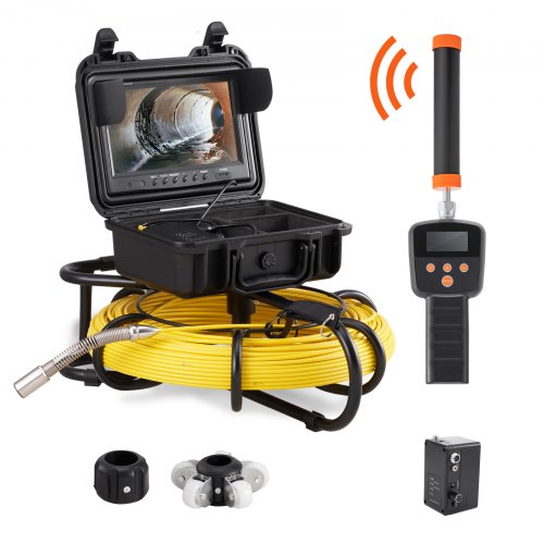 Sewer Camera with Locator Pipeline Inspection Camera with DVR Function Camera with Adjustable LEDs SD Card for Plumbing