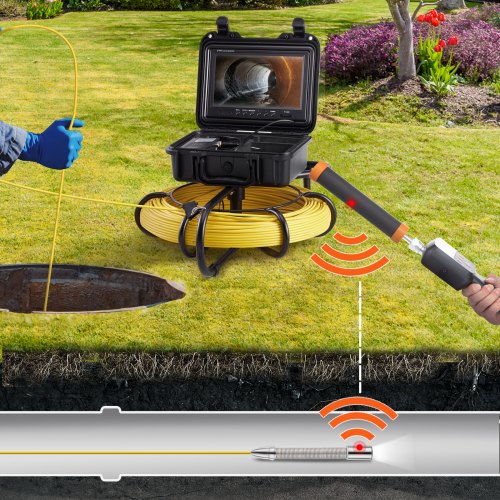 Sewer Camera With Locator Pipeline Inspection Camera With DVR Function Camera With Adjustable LEDs  5