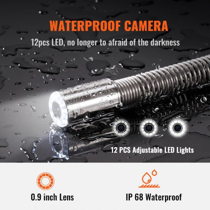 Sewer Camera With DVR Function Waterproof Camera For Pipeline Inspection With GB SD Card Adjustable 6