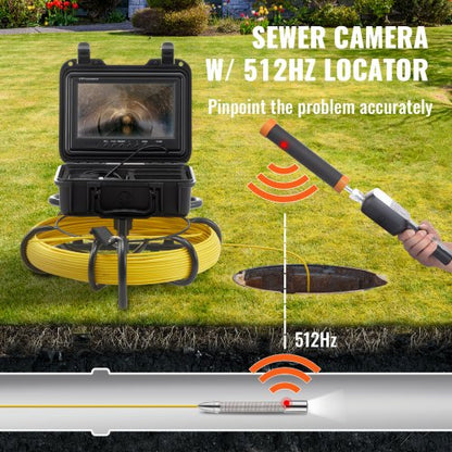 Sewer Camera With Locator SemiRigid Cable Waterproof Camera With Adjustable LEDs DVR Function 1