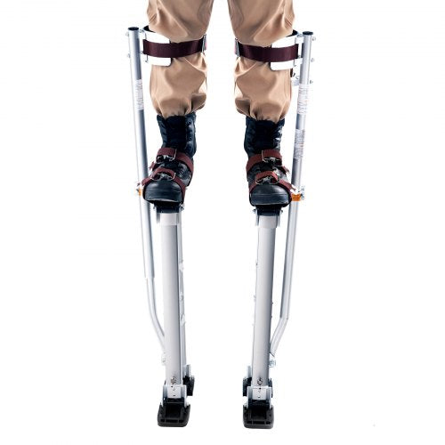 Adjustable Aluminum Tool Stilts For Drywall Painting Taping With Protective Knee Pads Silver Nonsli 9