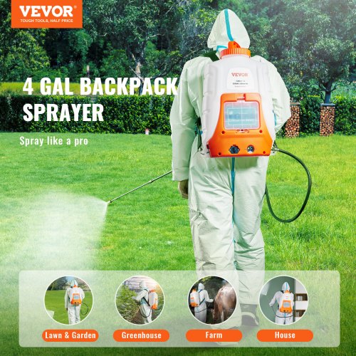 Battery Powered Backpack Sprayer PSI Adjustable Pressure Nozzles Battery 1