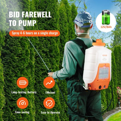 Battery Powered Backpack Sprayer PSI Adjustable Pressure Nozzles Battery 3