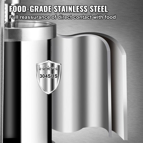 Sausage Stuffer With Stainless Steel Stuffing Tubes Suction Base Manual Crank For Household Or Comm 5