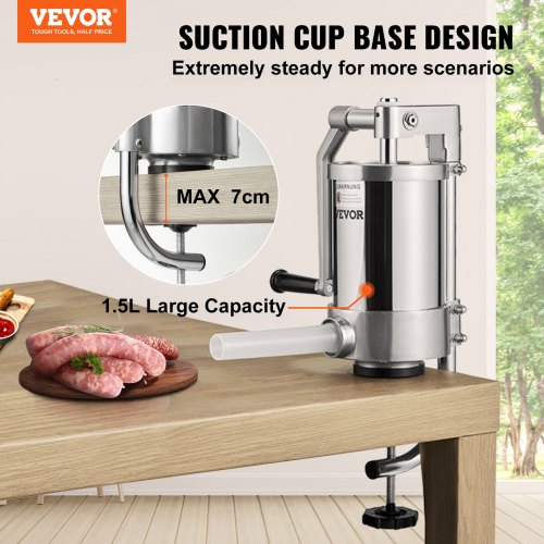 Sausage Stuffer Stainless Steel Homemade Sausage Maker High Capacity 3