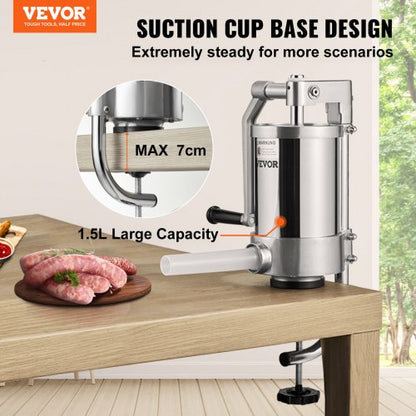 Sausage Stuffer Stainless Steel Homemade Sausage Maker High Capacity 3