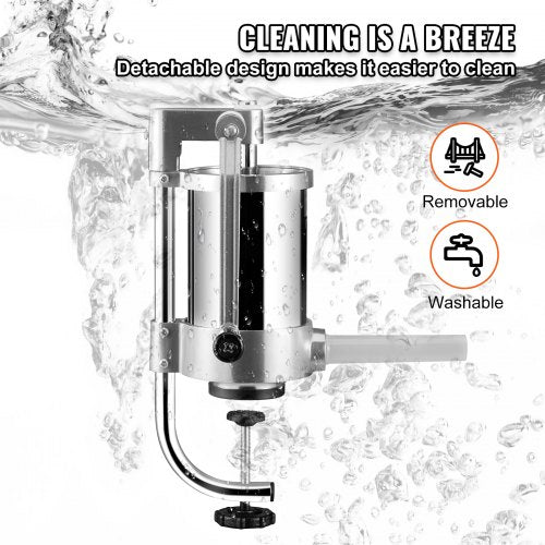 Sausage Stuffer Stainless Steel Homemade Sausage Maker High Capacity 6