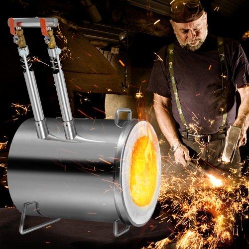 Stainless Steel Smelting Furnace Kit Capacity Foundry With Double Burners For Gold Copper Silver Ca 5