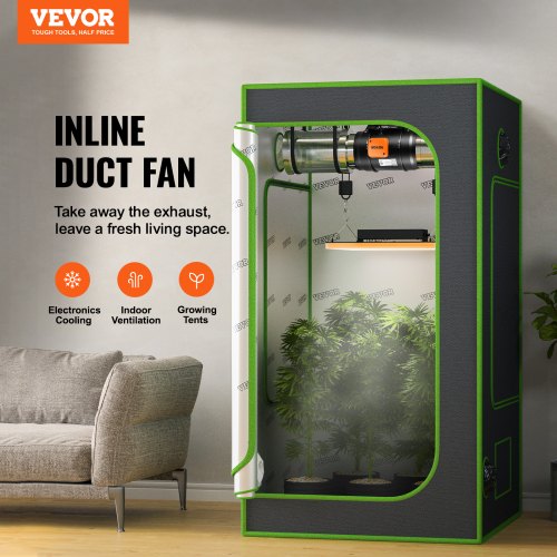 Inline Duct Fan EC Motor Ventilation Exhaust Fan For Cooling Booster Hydroponics Grow Tents With Te 3