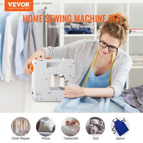 Sewing Machine With Stitches Reverse Sewing Extension Table Foot Pedal Portable Dual Speed Machine  1