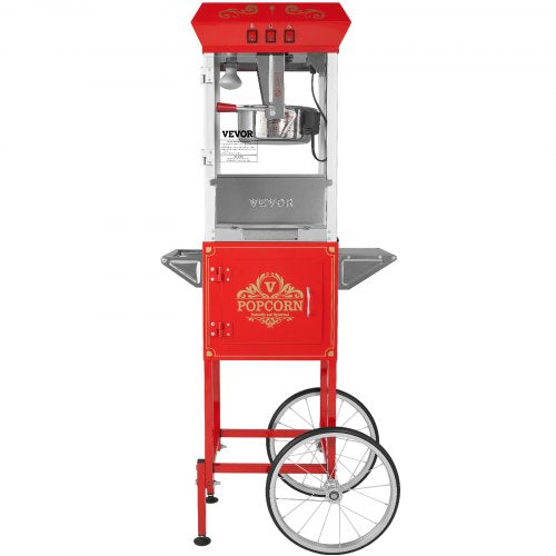 Popcorn Popper With Cart Red Cups Popcorn Maker 10