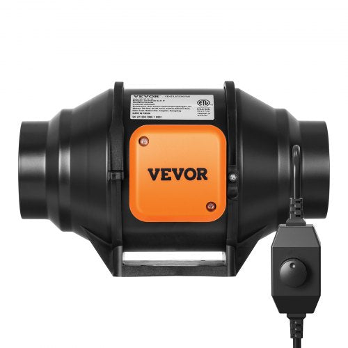 Inline Duct Fan Hydroponics Cooling Booster Variable Speed Controller Quiet AC Motor Ventilation Ex 7