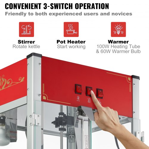 Popcorn Popper Machine Countertop Popcorn Maker Tempered Glass Popcorn Maker With Stainless Steel S 4