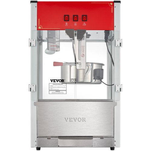 Popcorn Popper Machine Countertop Popcorn Maker Tempered Glass Popcorn Maker With Stainless Steel S 8