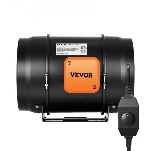 Inline Duct Fan Variable Speed Controller Ventilation Exhaust Fan Quiet AC Motor Cooling Booster Fo 7