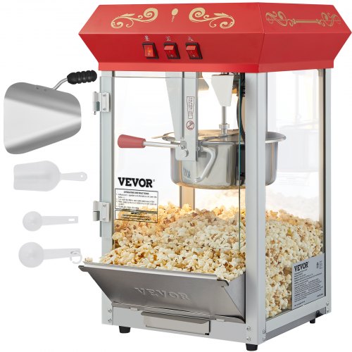 Countertop Popcorn Maker Popcorn Popper Machine, High Capacity, High Yield Popcorn Machine