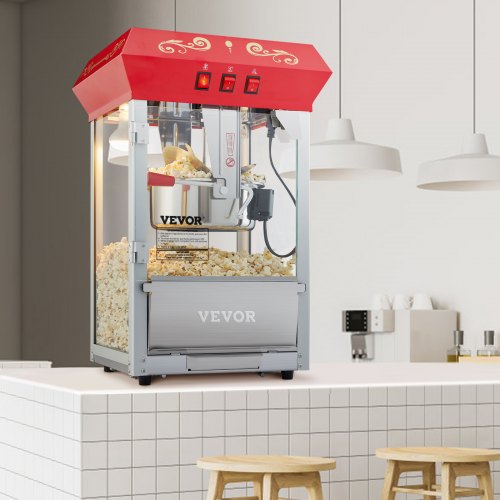 Countertop Popcorn Maker Popcorn Popper Machine High Capacity High Yield Popcorn Machine 6