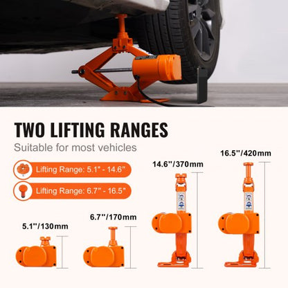 Portable Hih Lbs Scissor Jack With Electric Impact Wrench Electric Car Jack With Remote Control And 6