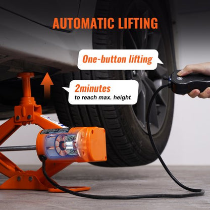 Portable Hih Lbs Scissor Jack With Electric Impact Wrench Electric Car Jack With Remote Control And 3
