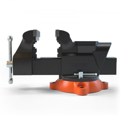 Heavy Duty Ductile Iron Bench Vise With Anvil Swivel Locking Base Secure Grip For Workshop And DIY  7