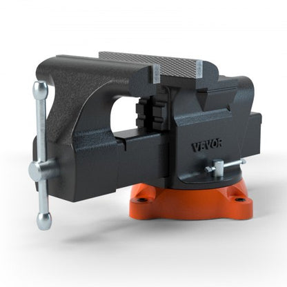 Heavy Duty Ductile Iron Bench Vise With Anvil Swivel Locking Base Secure Grip For Workshop And DIY  8