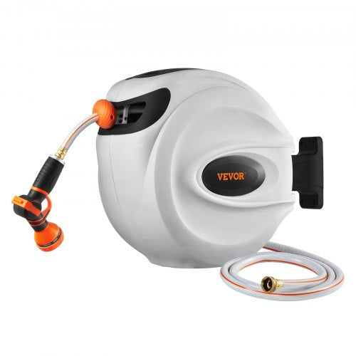 Water Hose Reel Retractable Hose Reel Swivel Wall Mounted Garden Reel Auto Rewind Heavy Duty Outdoo 8