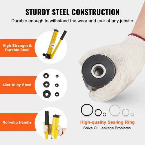 Conduit Hole Cutter Set KO Tool Kits With Puncher Metal Sheet Driver Tools Hydraulic Knockout Punch 1