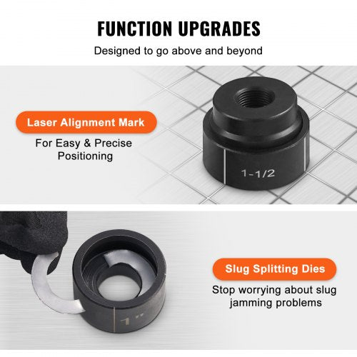 Conduit Hole Cutter Set KO Tool Kits With Puncher Metal Sheet Driver Tools Hydraulic Knockout Punch 3