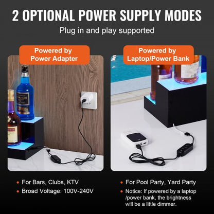 Commercial Illuminated Home Bar Shelf LED Lighted Liquor Bottle Display Acrylic Drink Shelves With  4