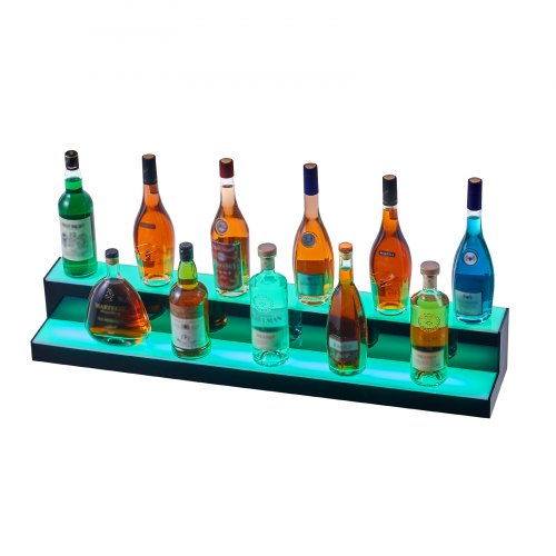 Commercial Illuminated Home Bar Shelf LED Lighted Liquor Bottle Display Acrylic Drink Shelves With  8