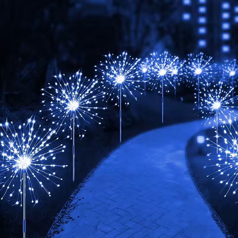 LED Solar Firework Lights Waterproof Garden Decor 9