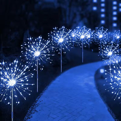 LED Solar Firework Lights Waterproof Garden Decor 9