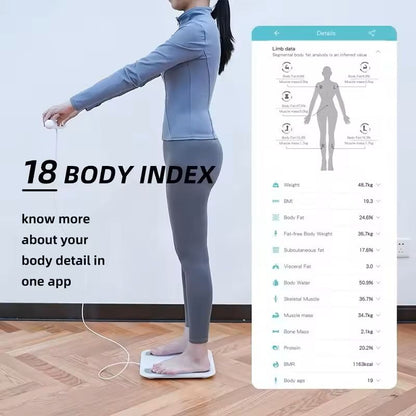 Smart Bioimpedance Body Fat Scale Digital Weight Analyzer 5