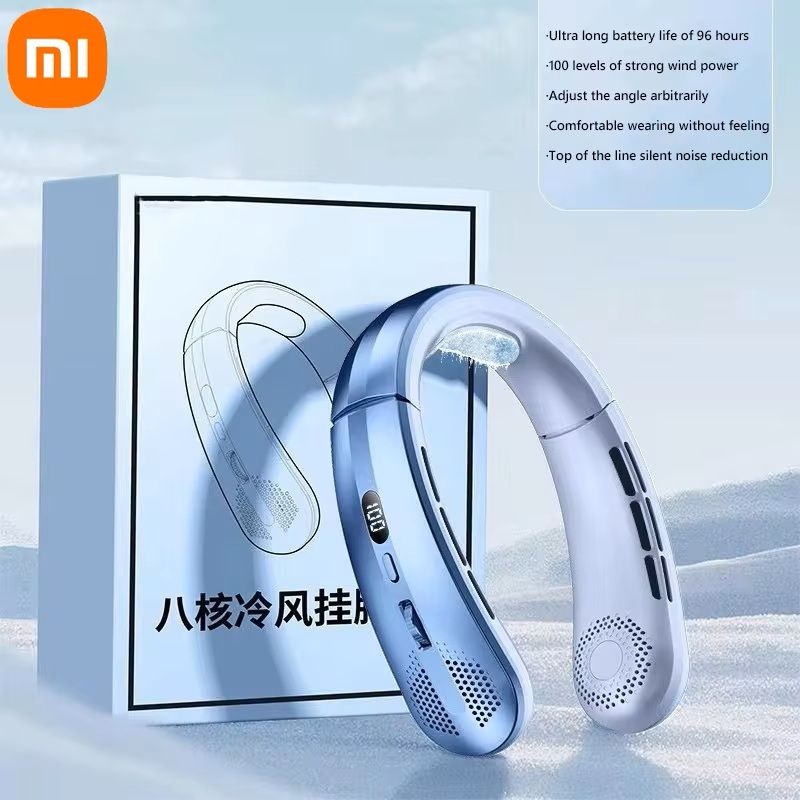 Portable Bladeless Neck Fan With LED Display And USB Charging 9