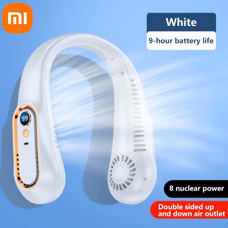 Portable Bladeless Neck Fan With LED Display And USB Charging 6