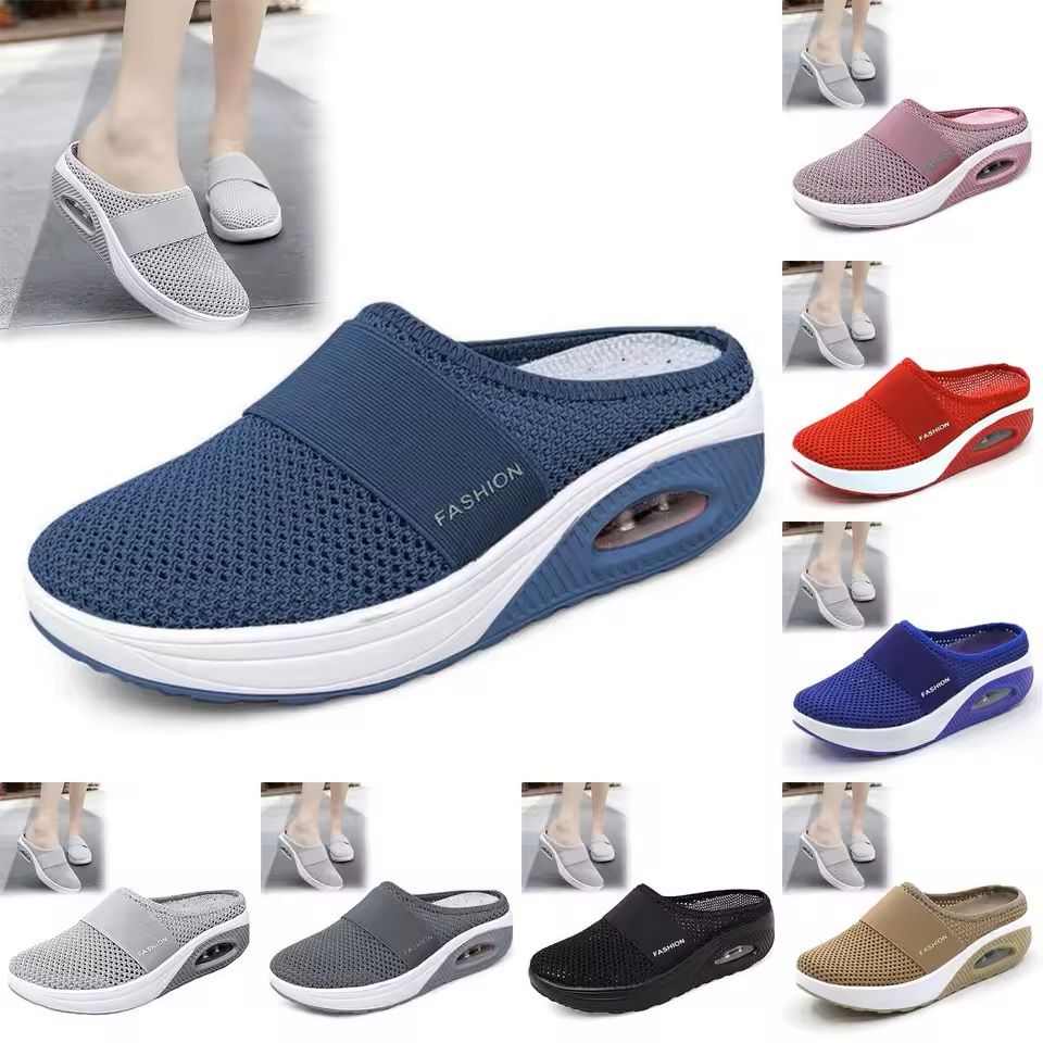 Womens Breathable Slip On Walking Sandals with Arch Support