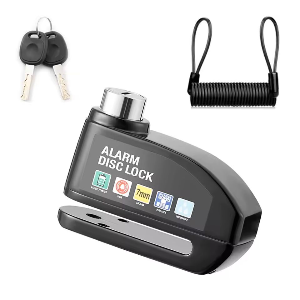 Motorcycle Alarm Disc Brake Lock Waterproof Anti Theft 7