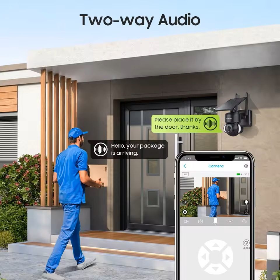Outdoor Solar Powered Security Camera With Night Vision And Storage Options 1