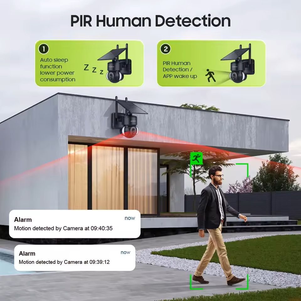 Outdoor Solar Powered Security Camera With Night Vision And Storage Options 2