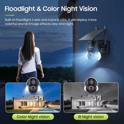 Outdoor Solar Powered Security Camera With Night Vision And Storage Options 3